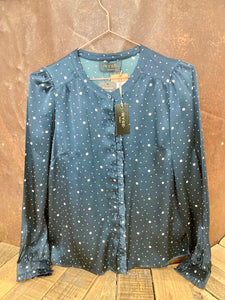 Navy dots shirt - WYSE LONDON - S