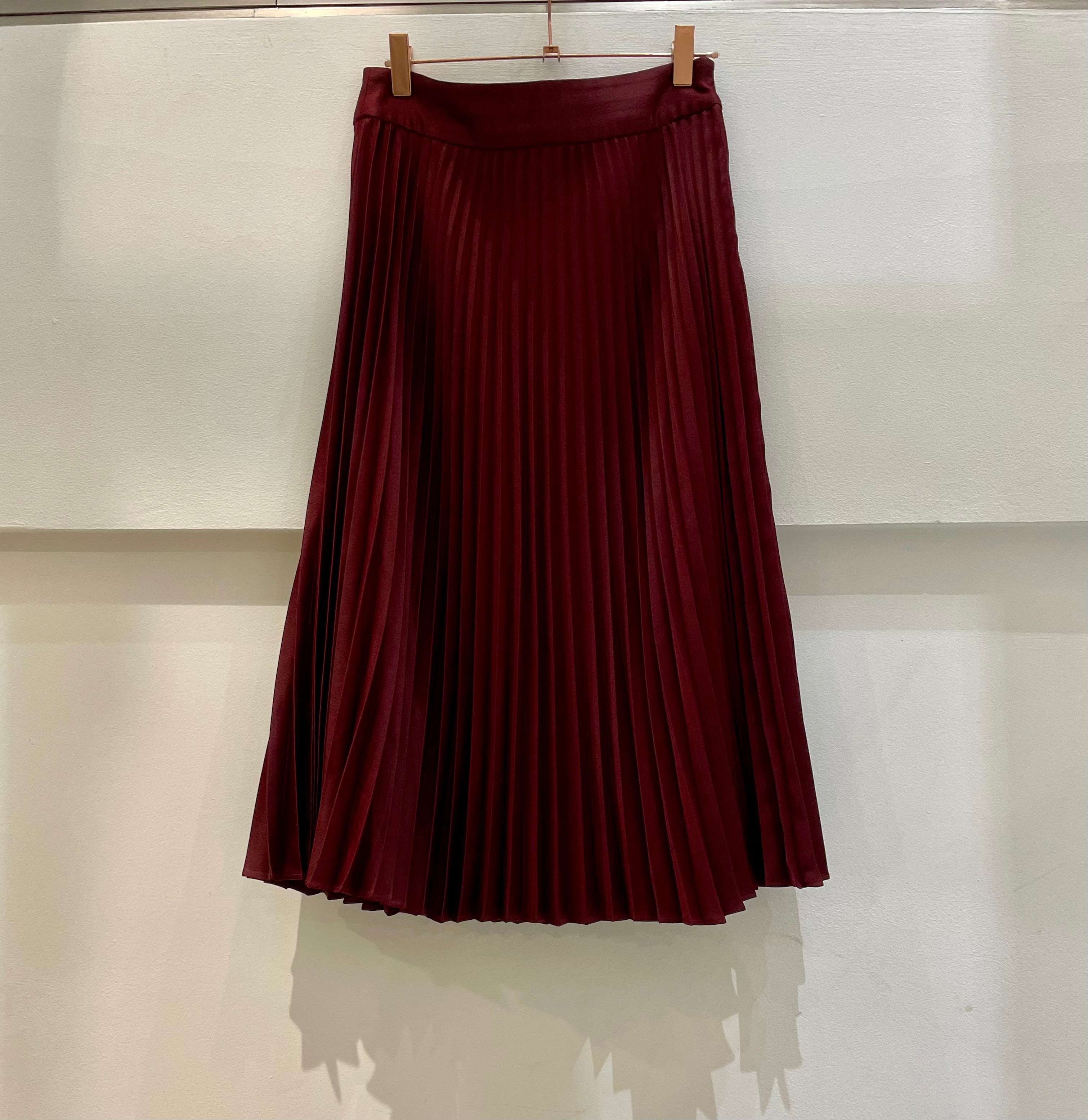 Burgundy pleated skirt - SEZANE - S