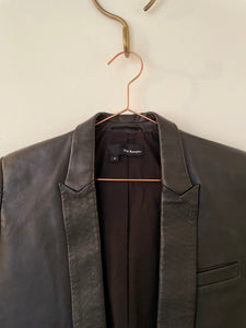 Black leather mini blazer - THE KOOPLES - M