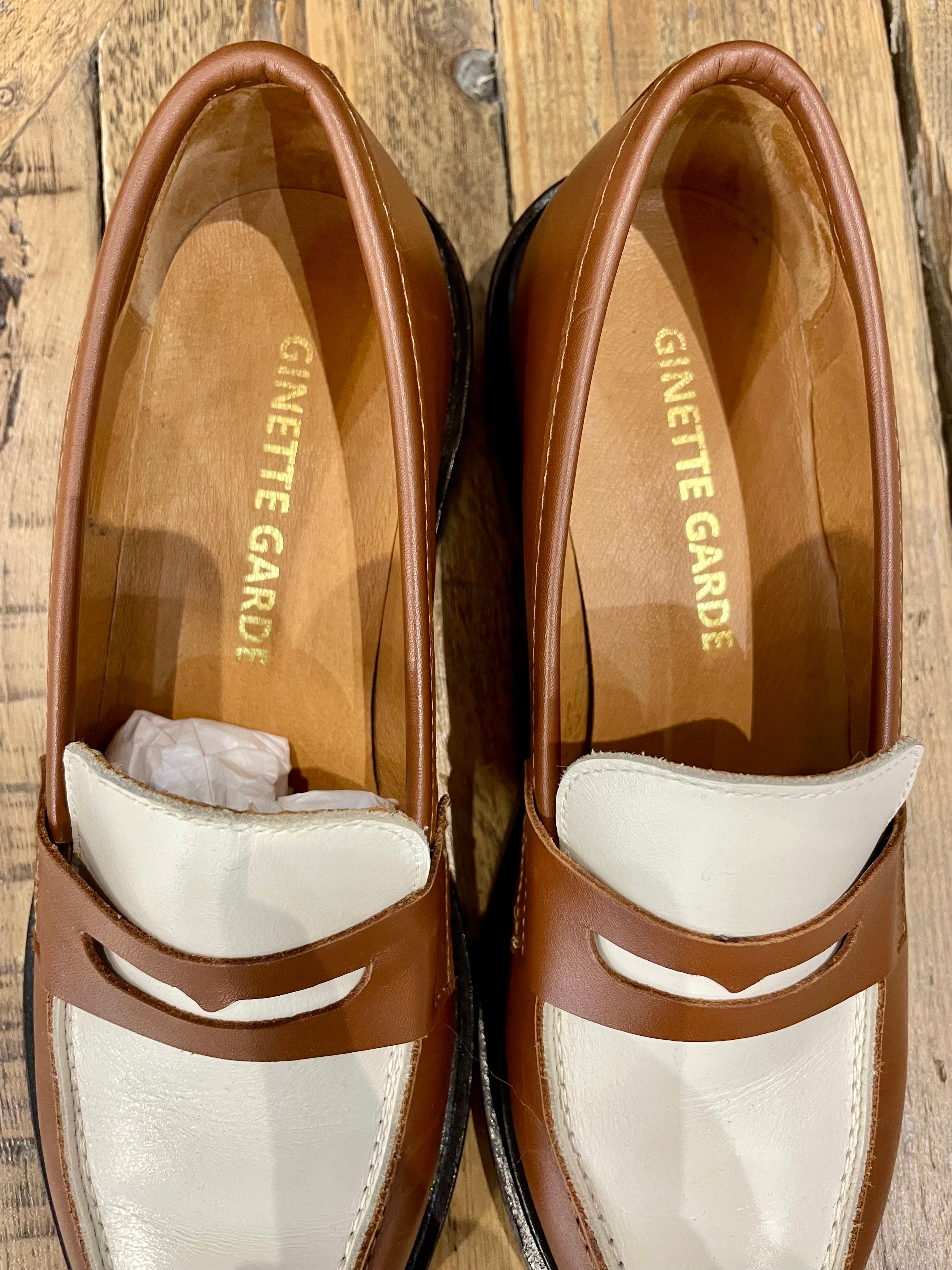 Brown & beige loafers - GINETTE GARDE - 39EU/UK6