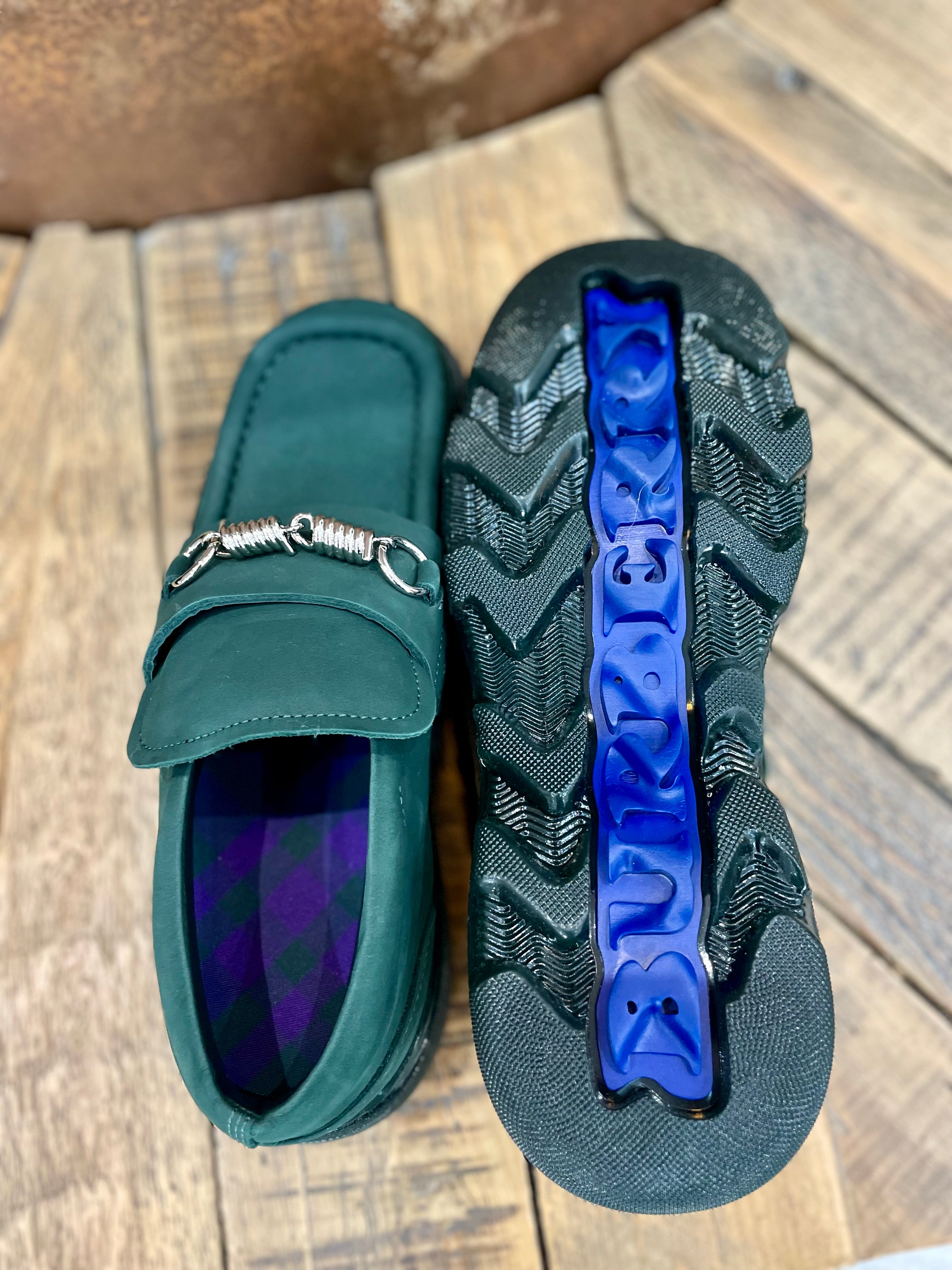 Green suede loafers - BURBERRY - 39EU/UK6