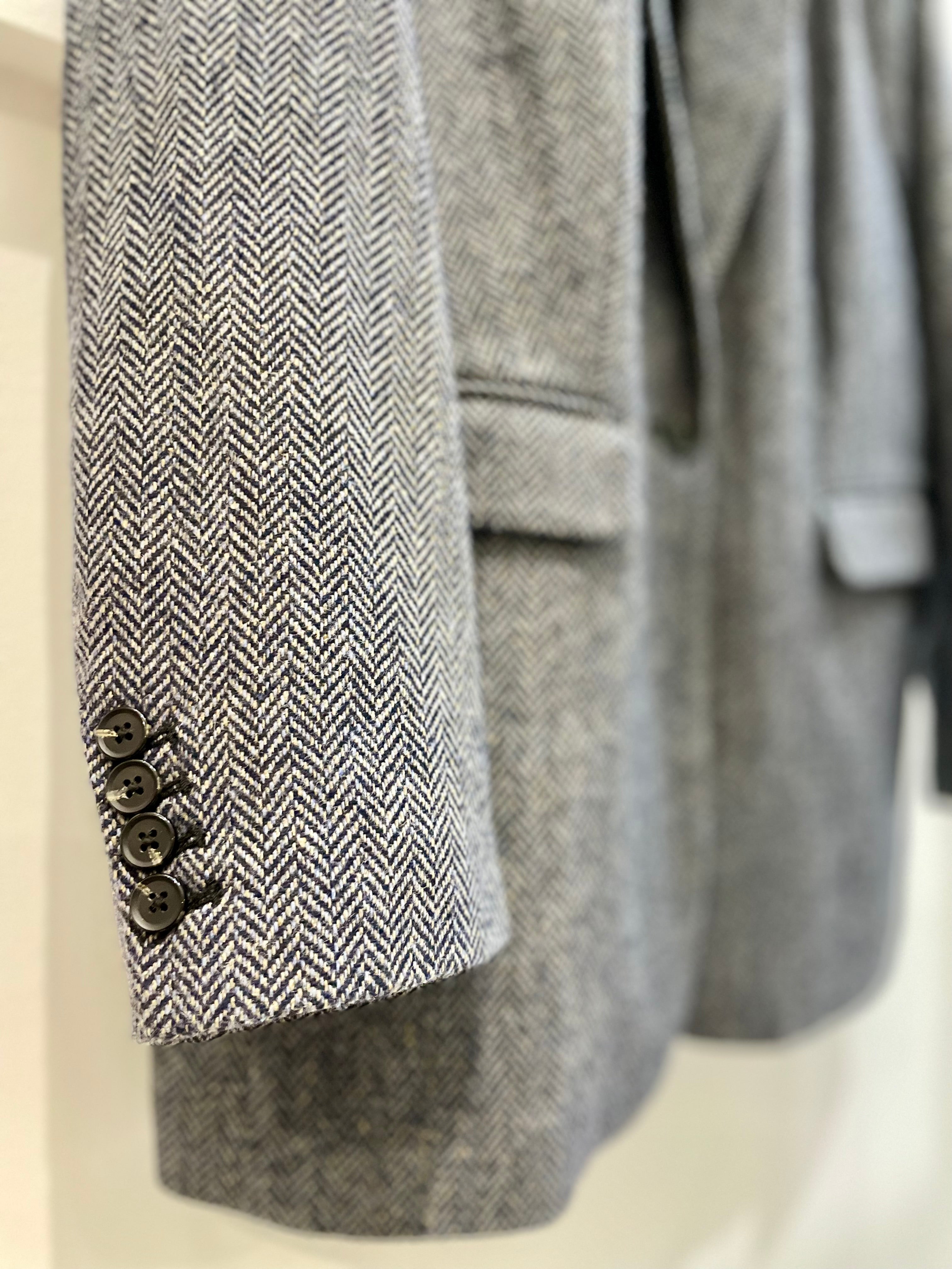 Blue herringbone blazer - AND/OR - UK14