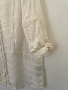 Ivory & lace shirt - SESSUN - XS