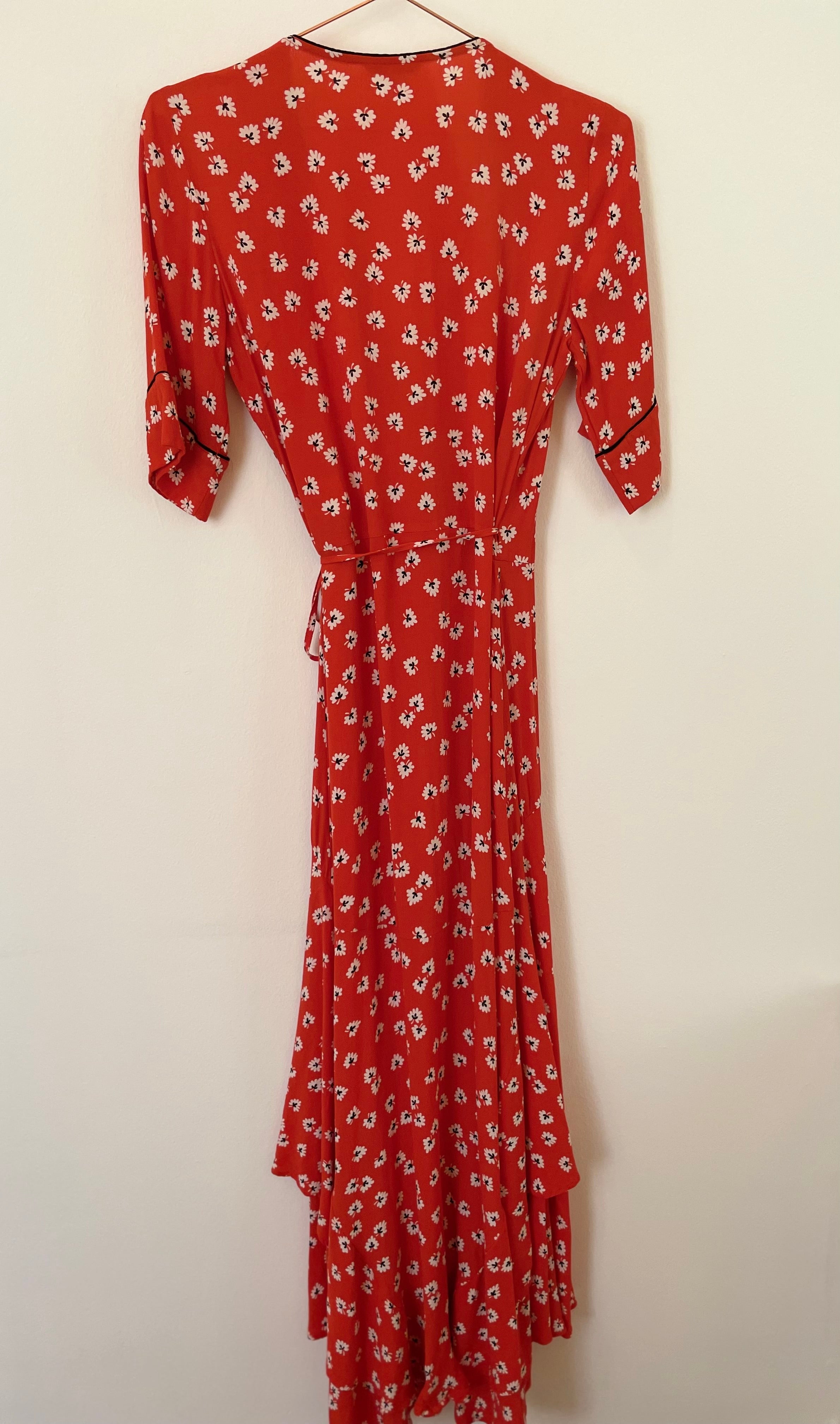 Red print long dress - GANNI - XS