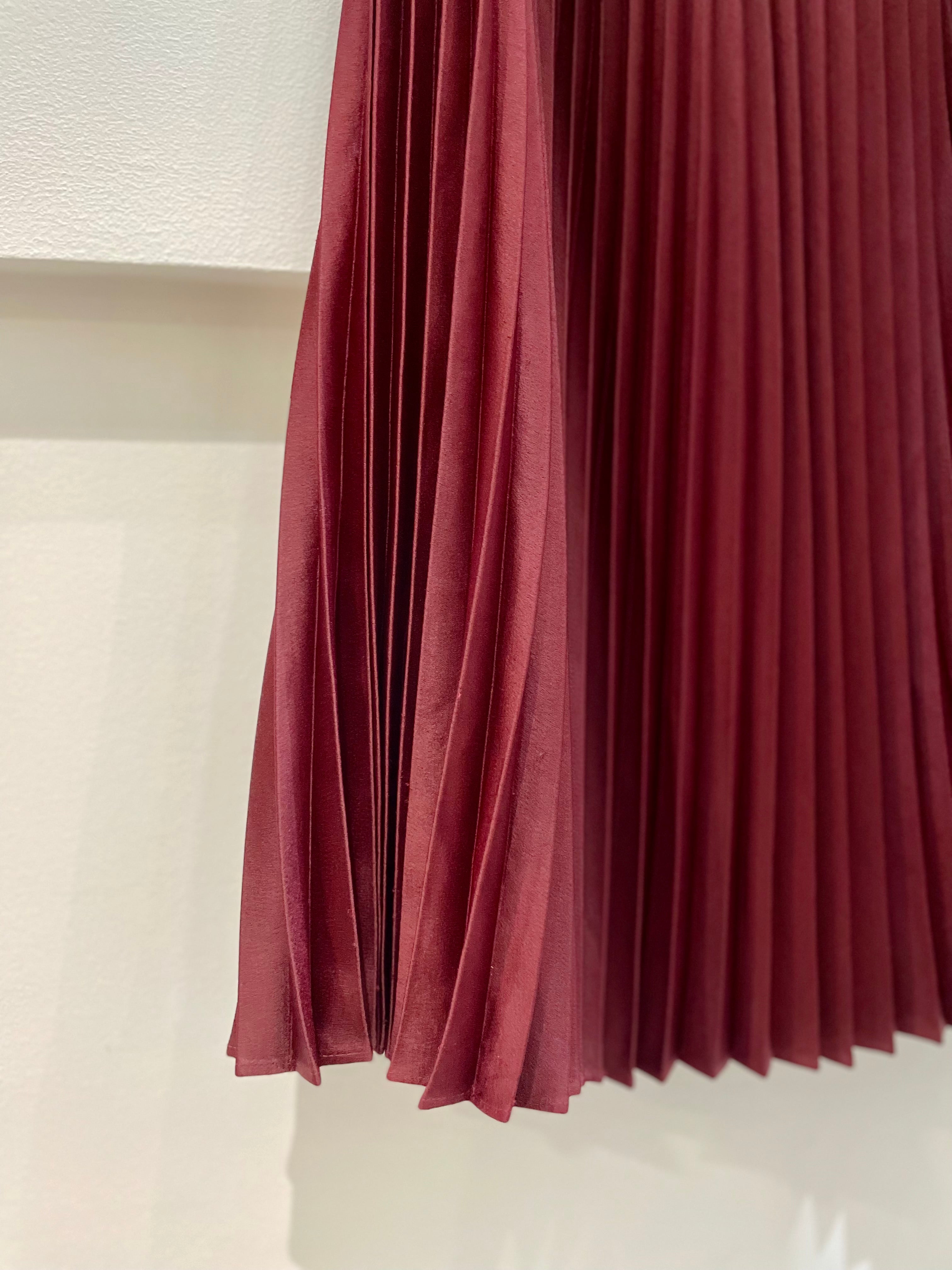 Burgundy pleated skirt - SEZANE - S