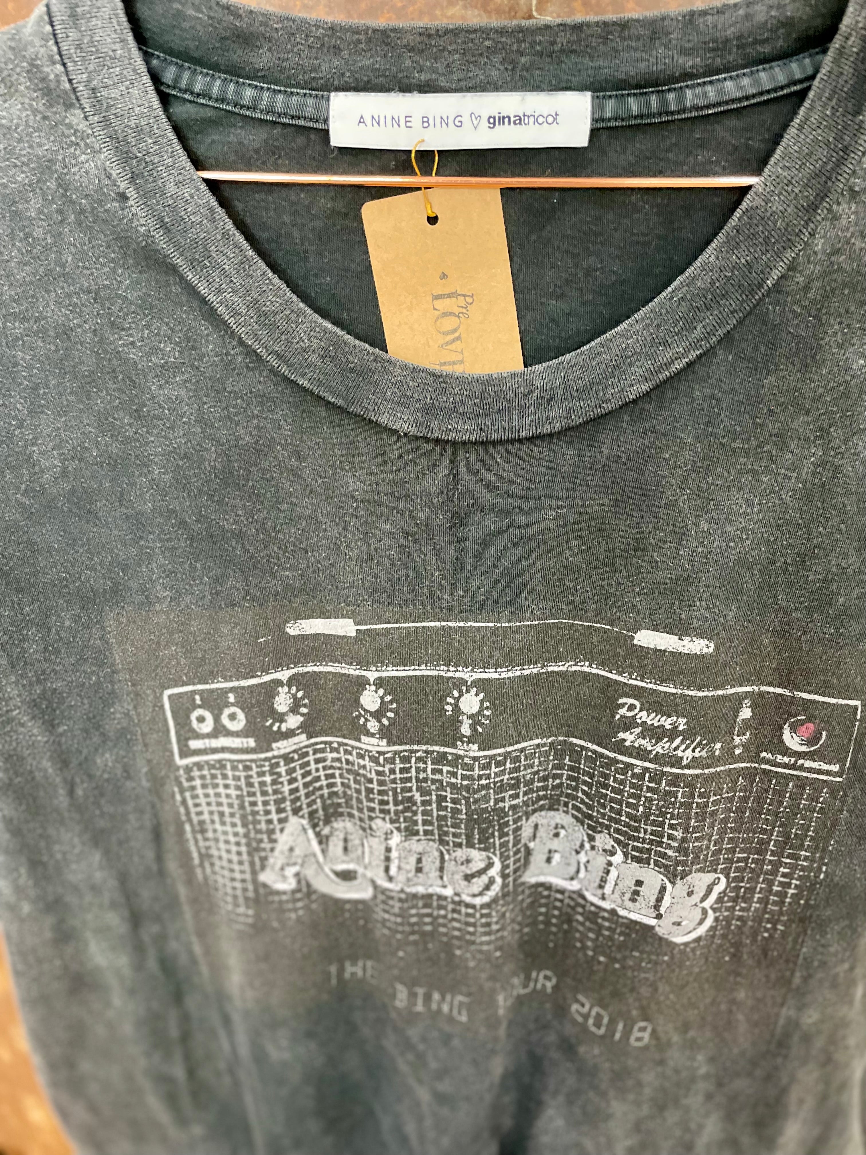 Grey T-shirt - ANINE BING X GINNATRICOT - S