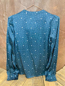 Navy dots shirt - WYSE LONDON - S