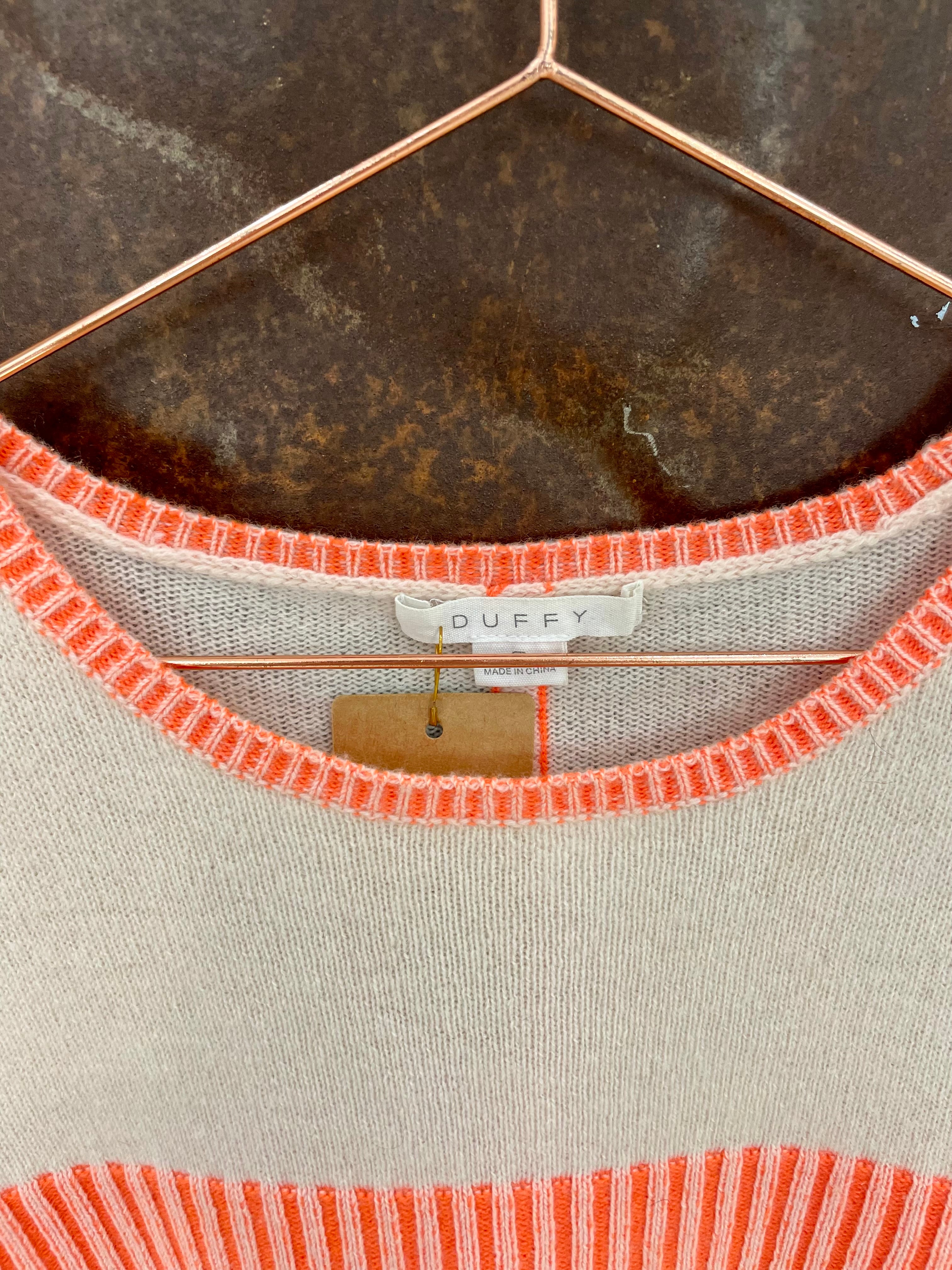 Beige & neon knit jumper - DUFFY - S