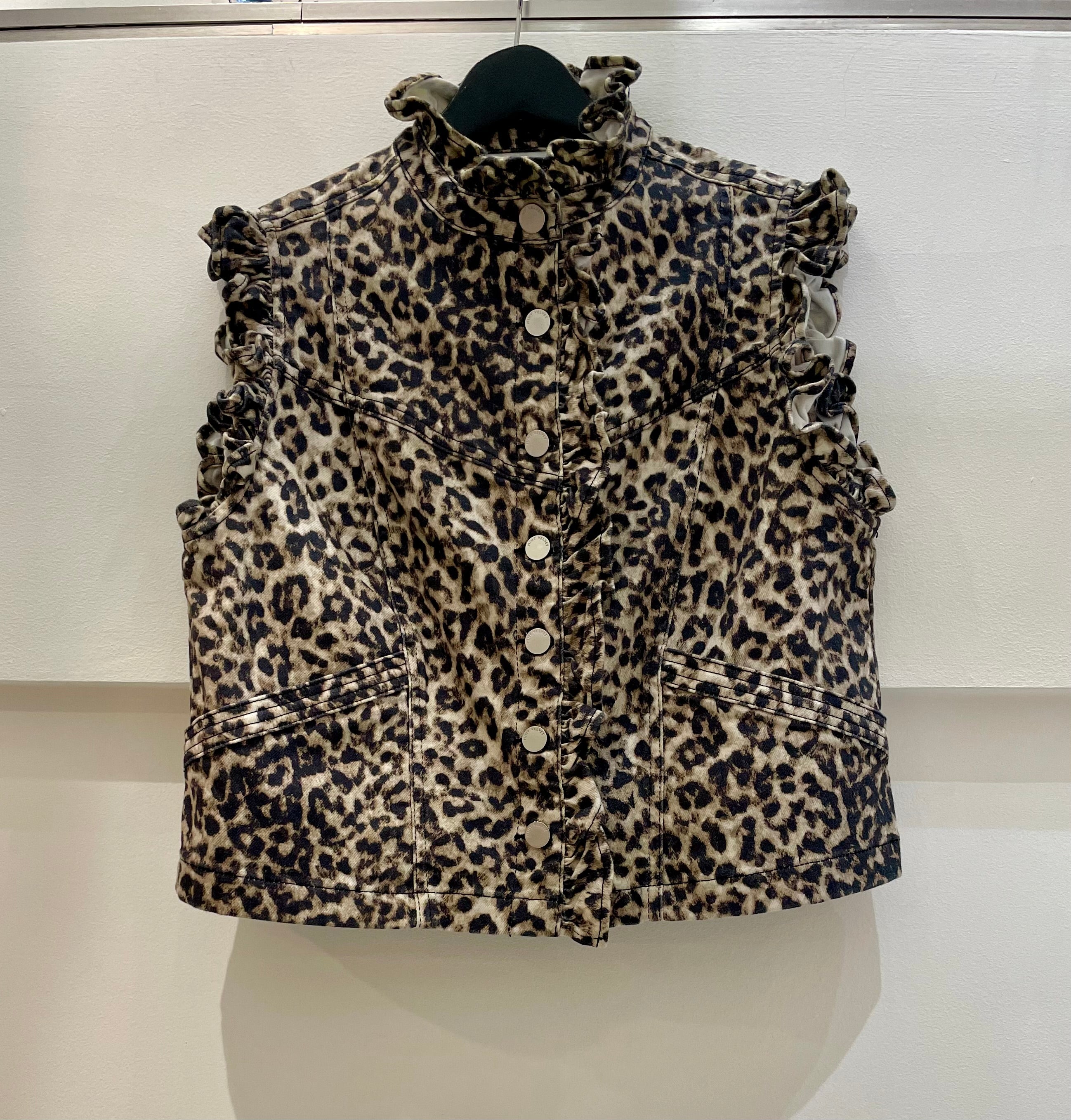 Leopard ruffles vest - MINT VELVET - M