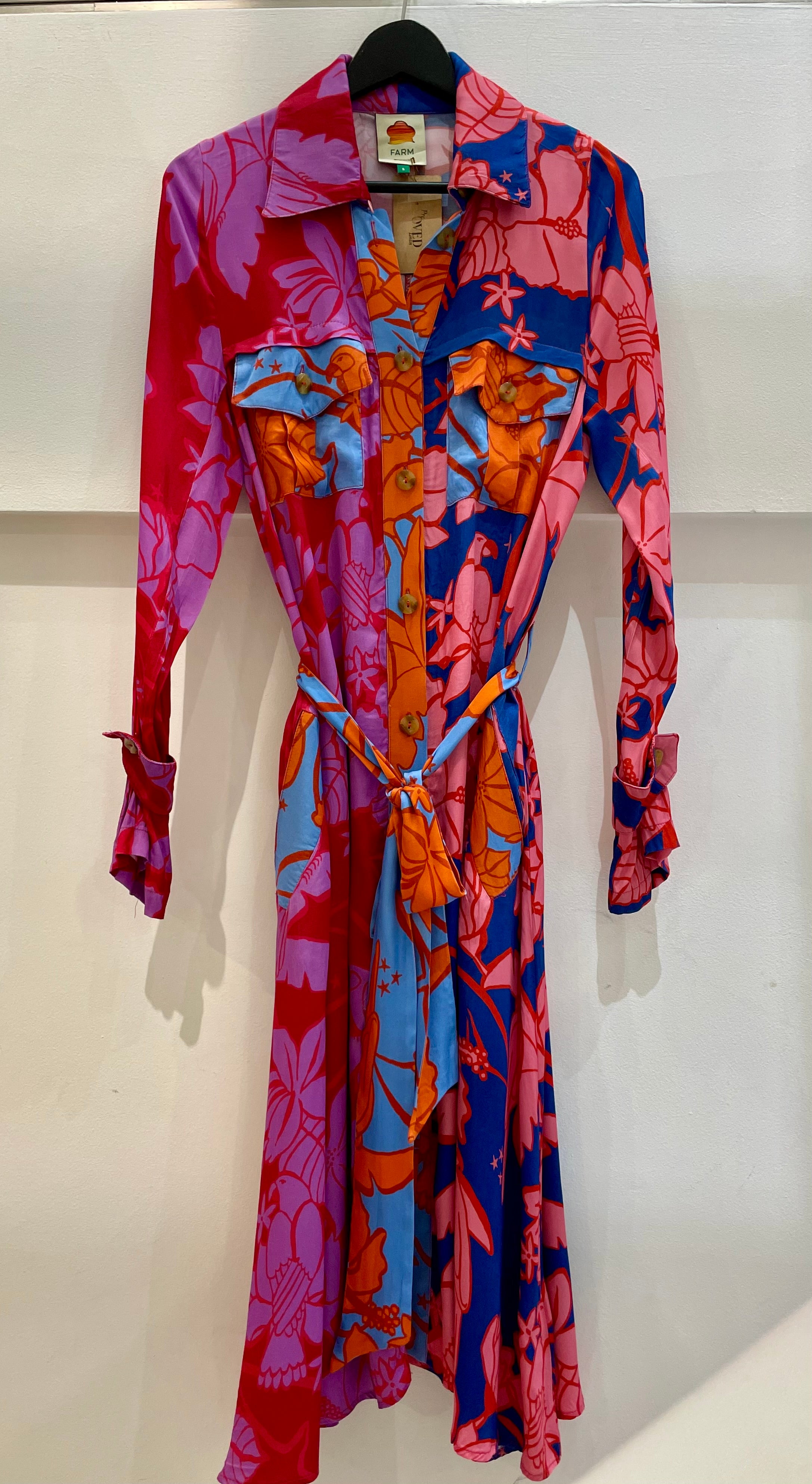Print shirt dress - FARMRIO - S