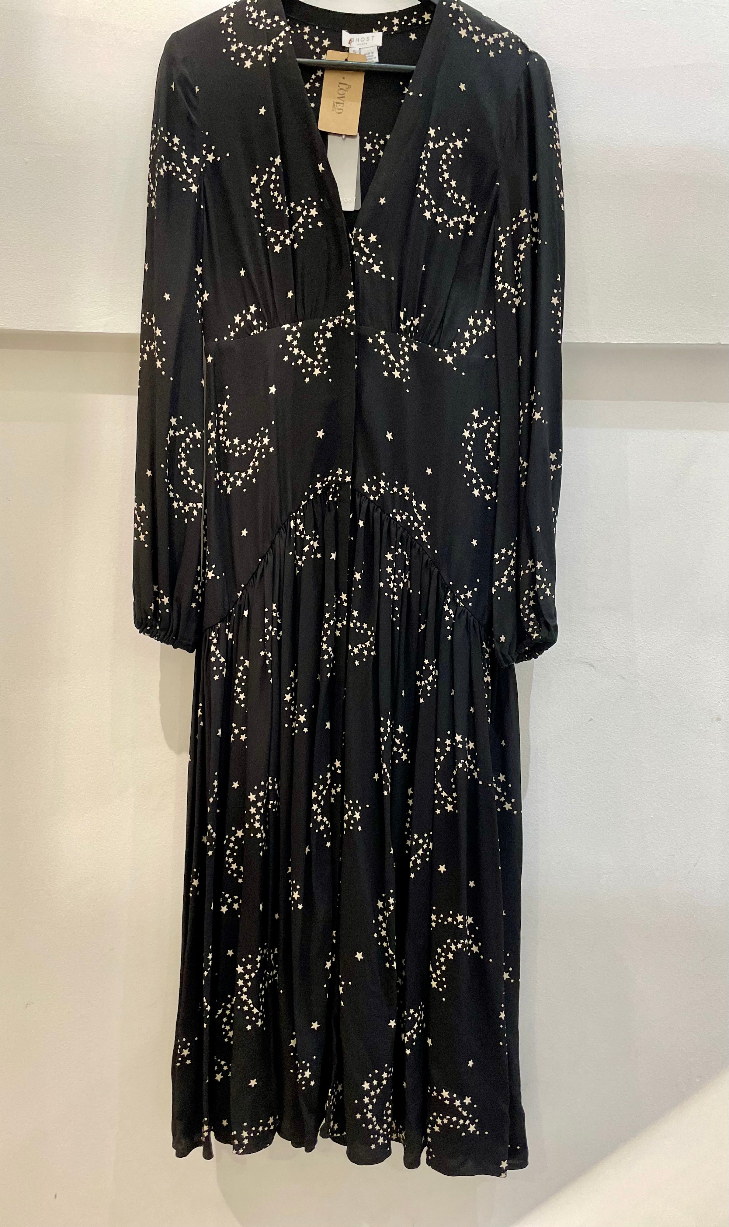 Black stars dress - GHOST LDN - S