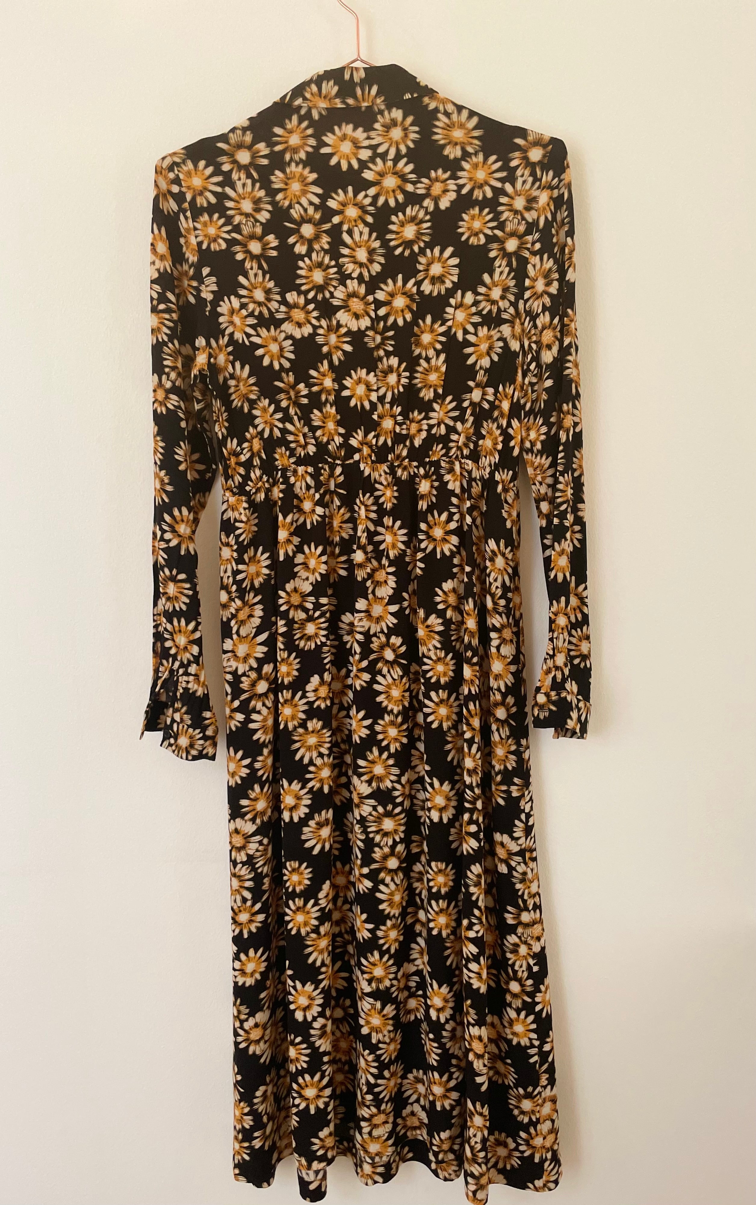 Black print dress - AMERICAN VINTAGE - S