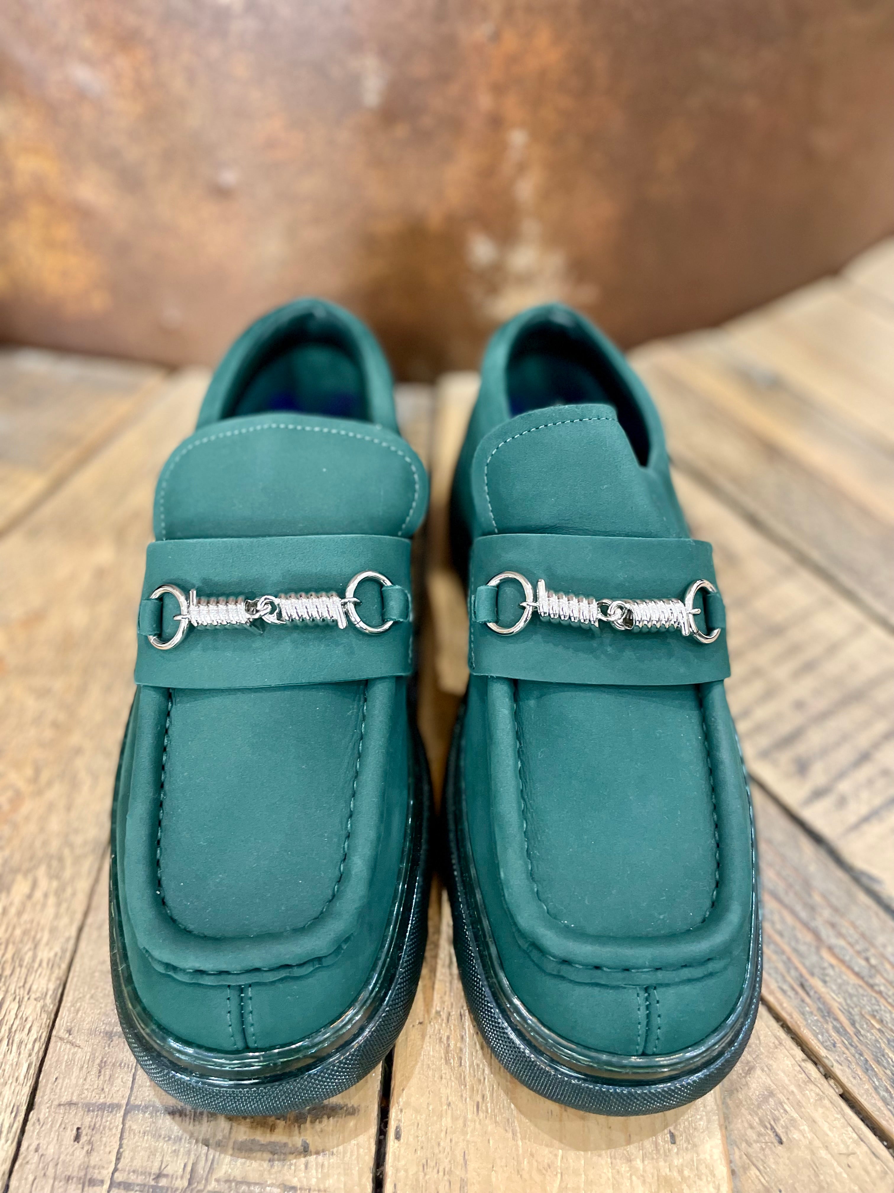 Green suede loafers - BURBERRY - 39EU/UK6