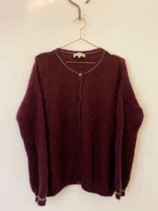 Burgundy knit cardigan - MAISON ANJE - S/M