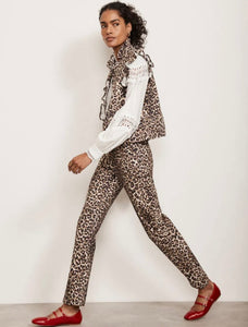 Leopard ruffles vest - MINT VELVET - M