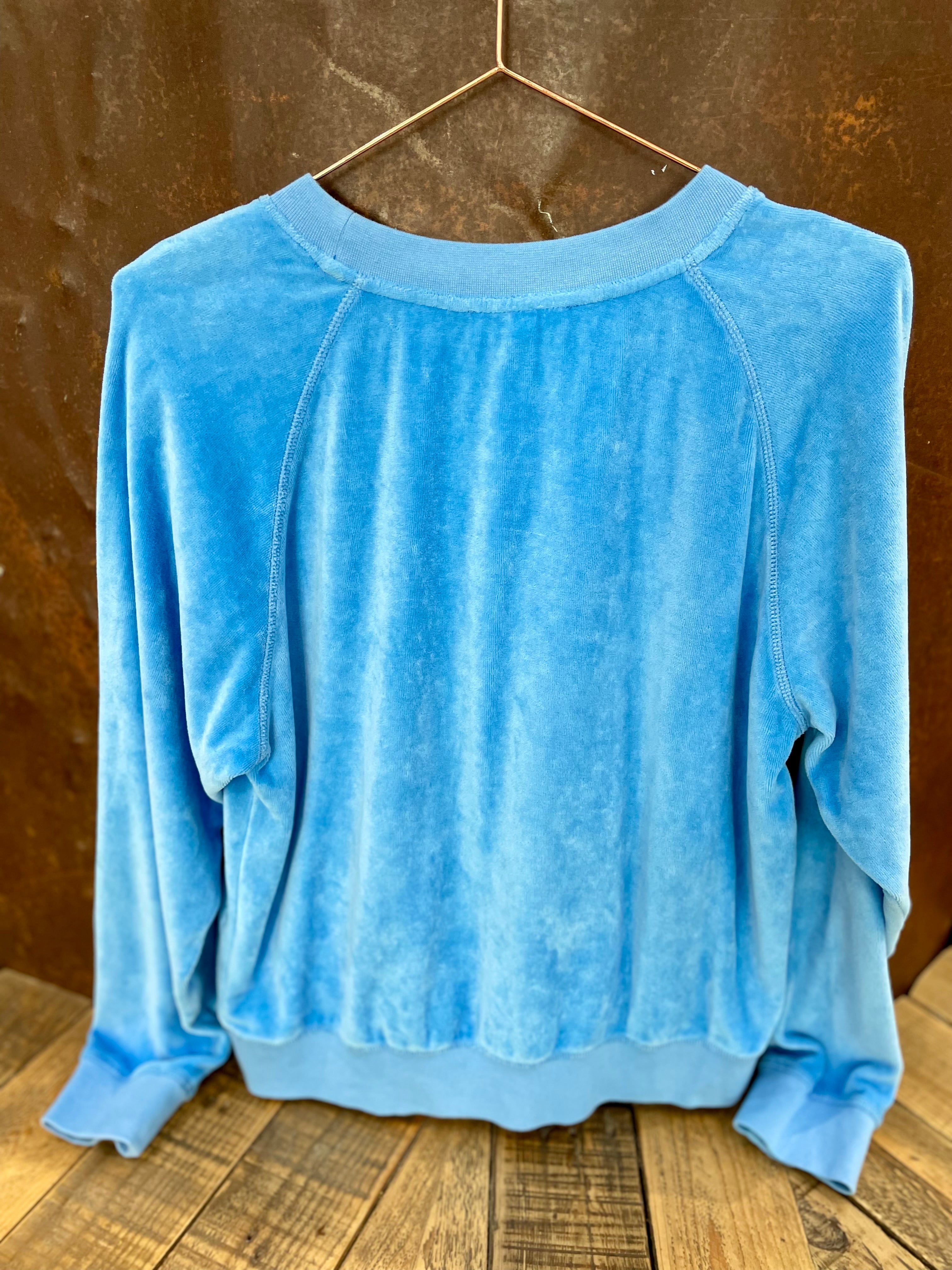 Blue towel sweater - SPORTY & RICH - XL