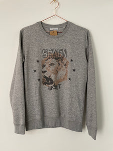 Light grey print sweater - SEVEN AUGUST - S