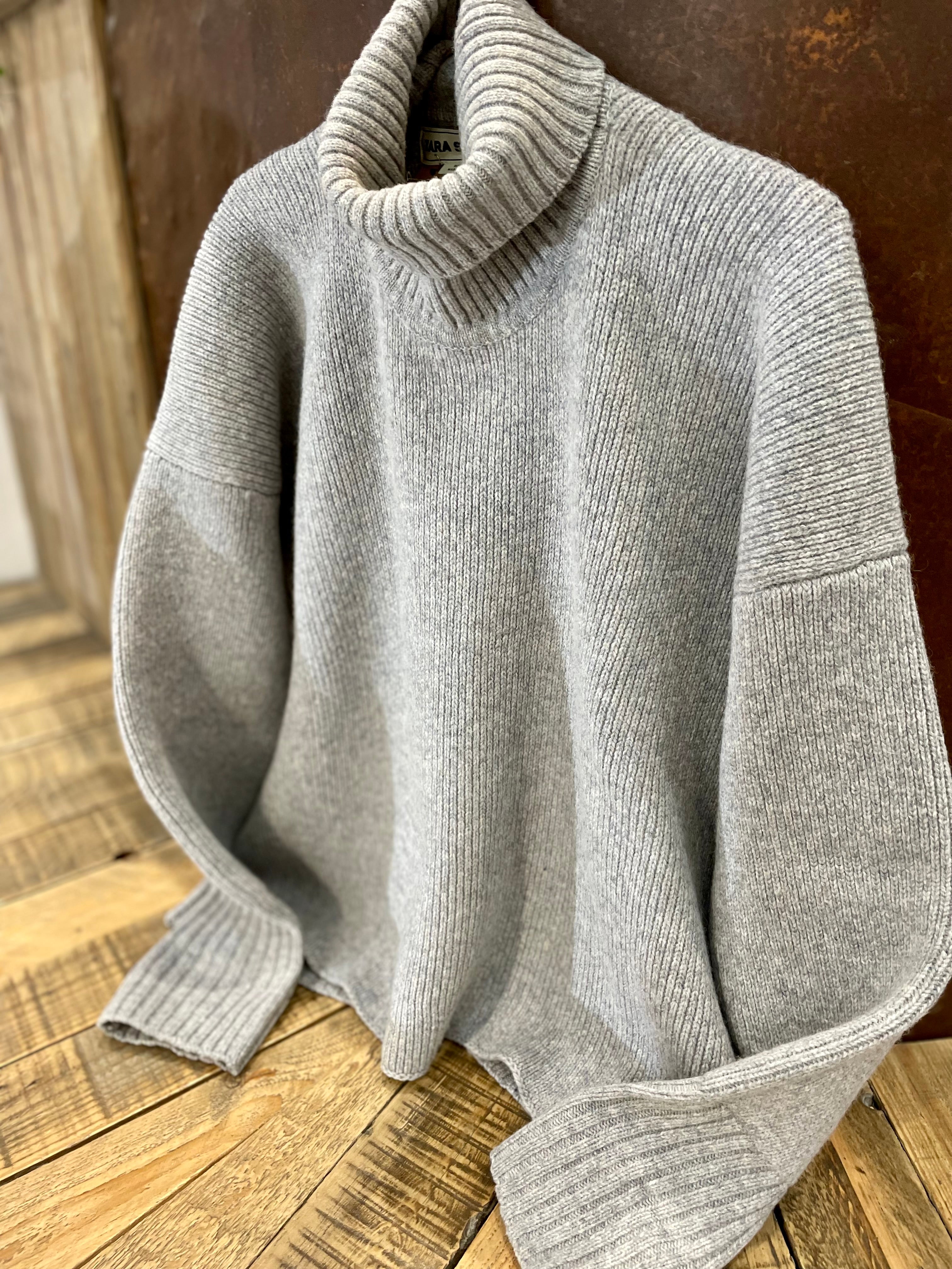 Grey wool jumper - ZARA - M