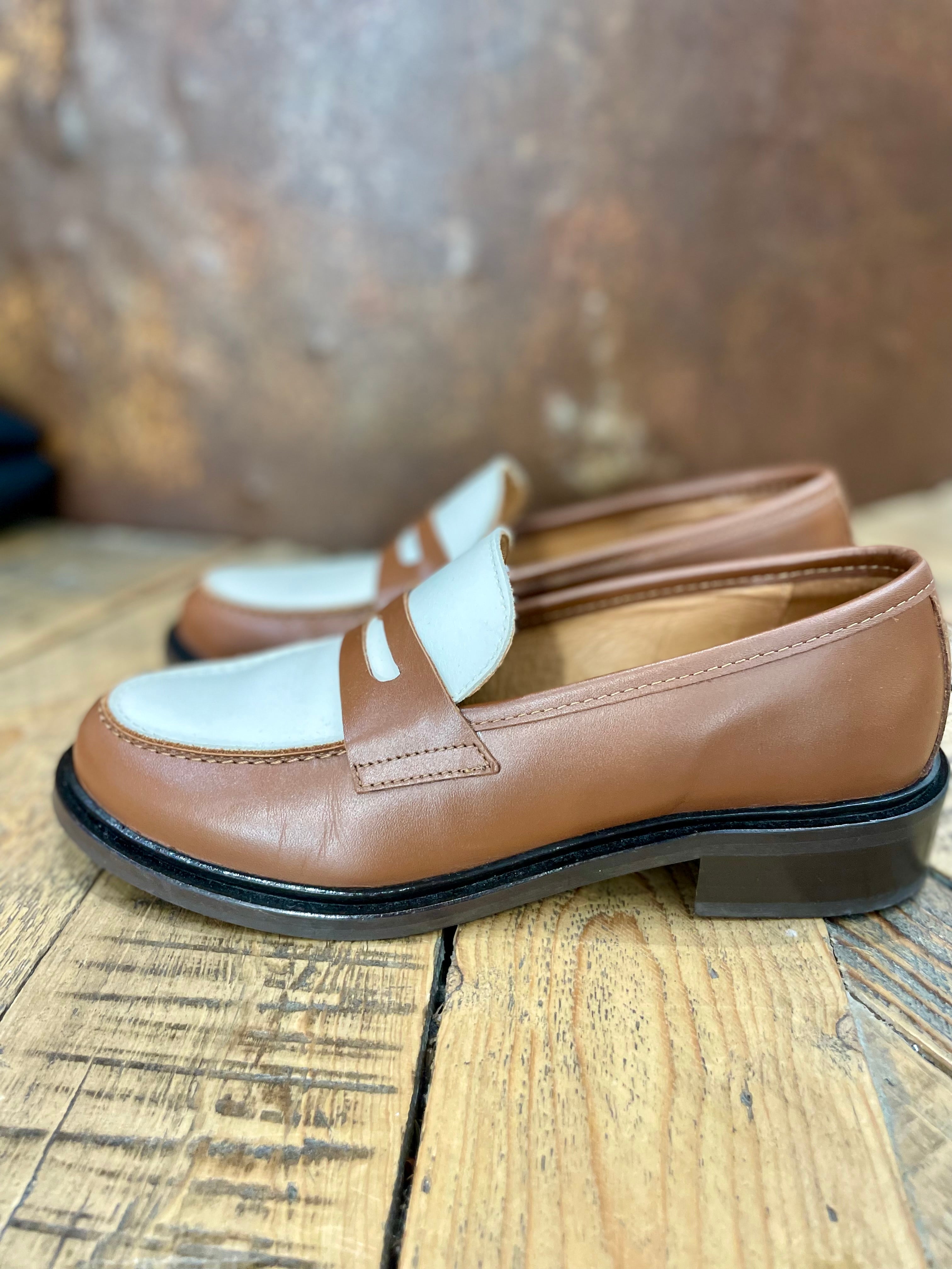 Brown & beige loafers - GINETTE GARDE - 39EU/UK6