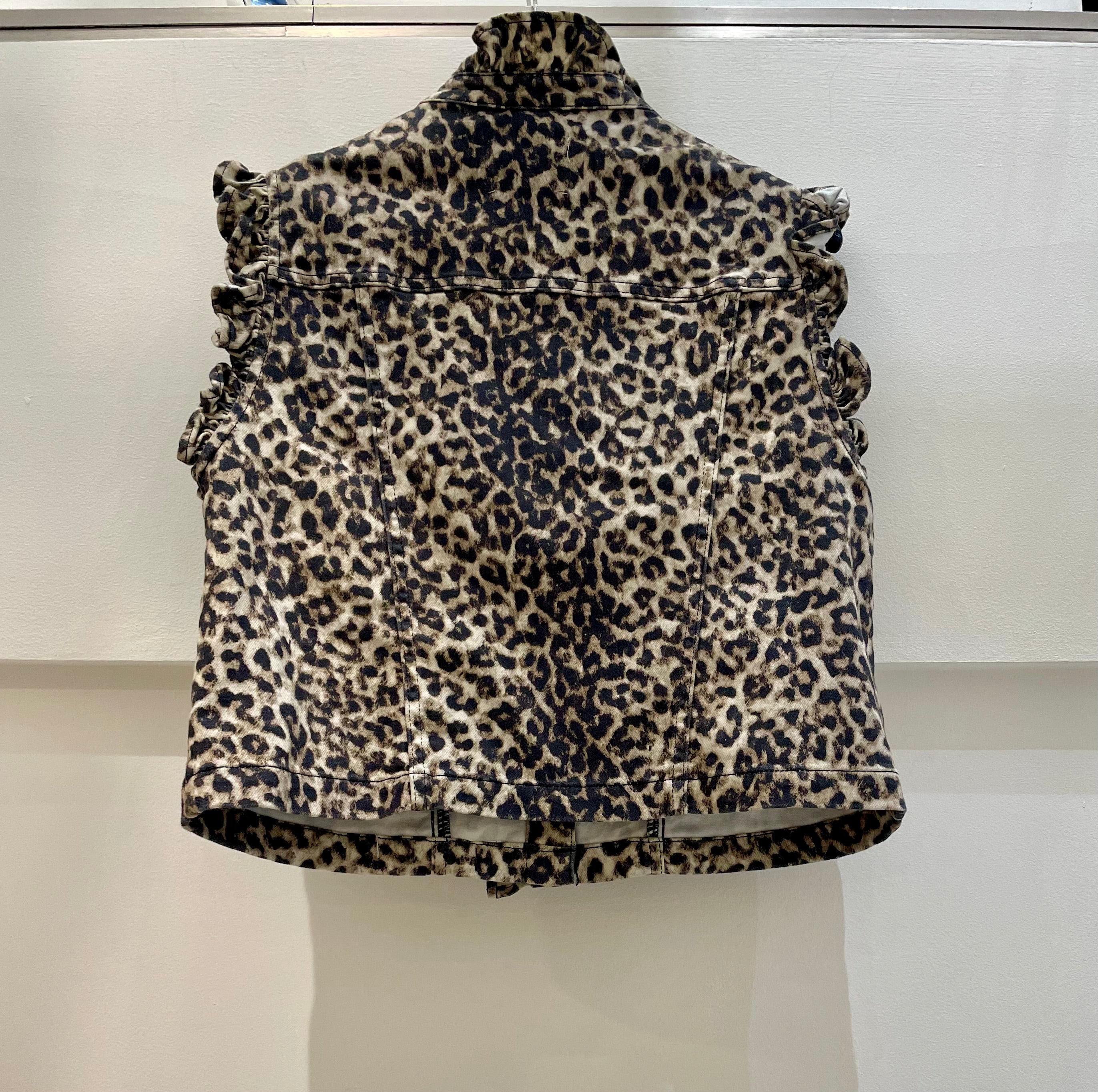 Leopard ruffles vest - MINT VELVET - M