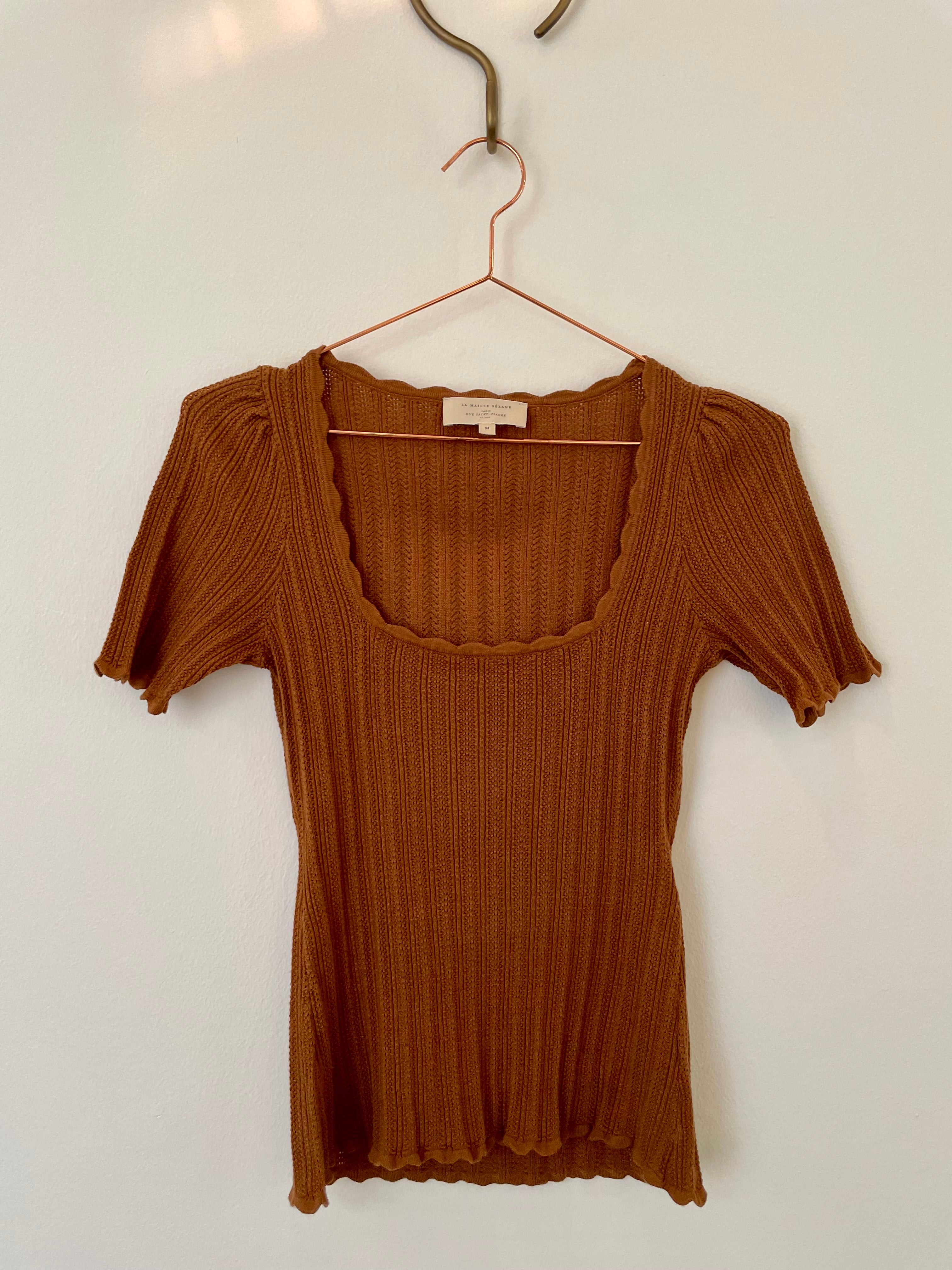 Brown knit top - SEZANE - M