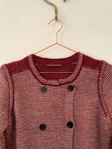 Burgundy knit cardigan - COMPTOIR DES COTONNIERS - M