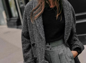 Grey tweed mini coat - SEZANE - XS