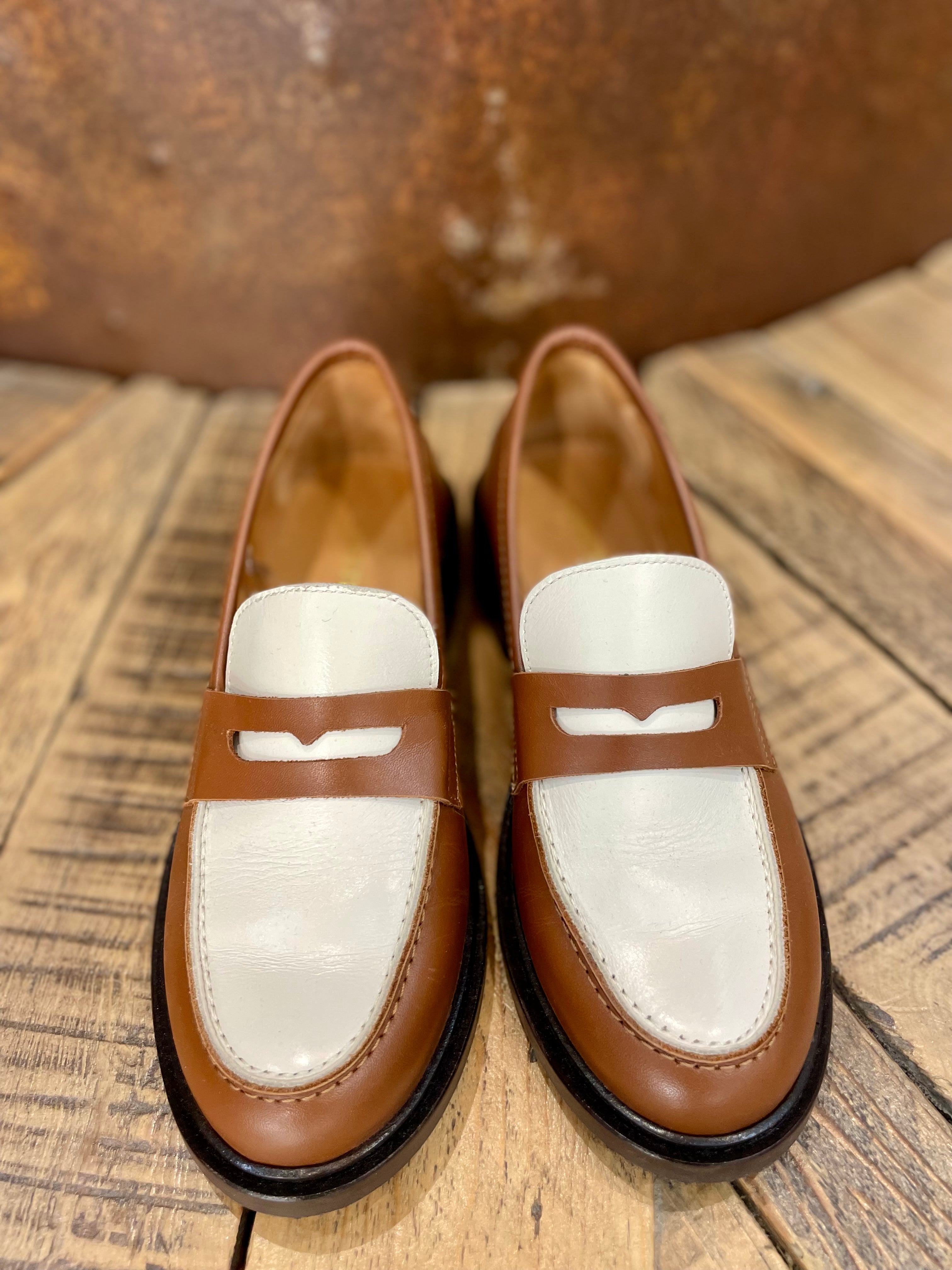 Brown & beige loafers - GINETTE GARDE - 39EU/UK6
