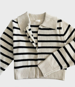 Stripes knit zip cardi - SATURDAY - S