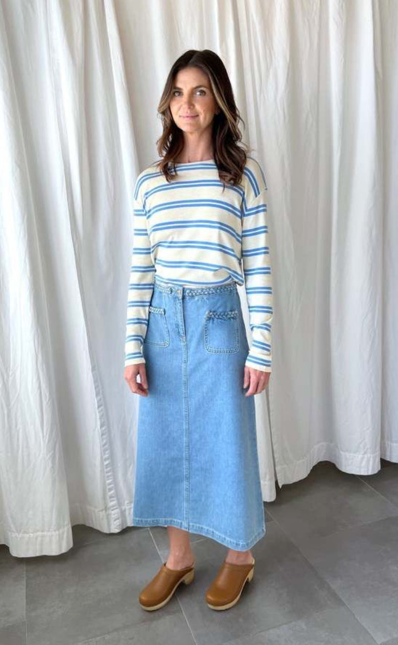 Denim Skirt - RIXO - 38EU/UK10