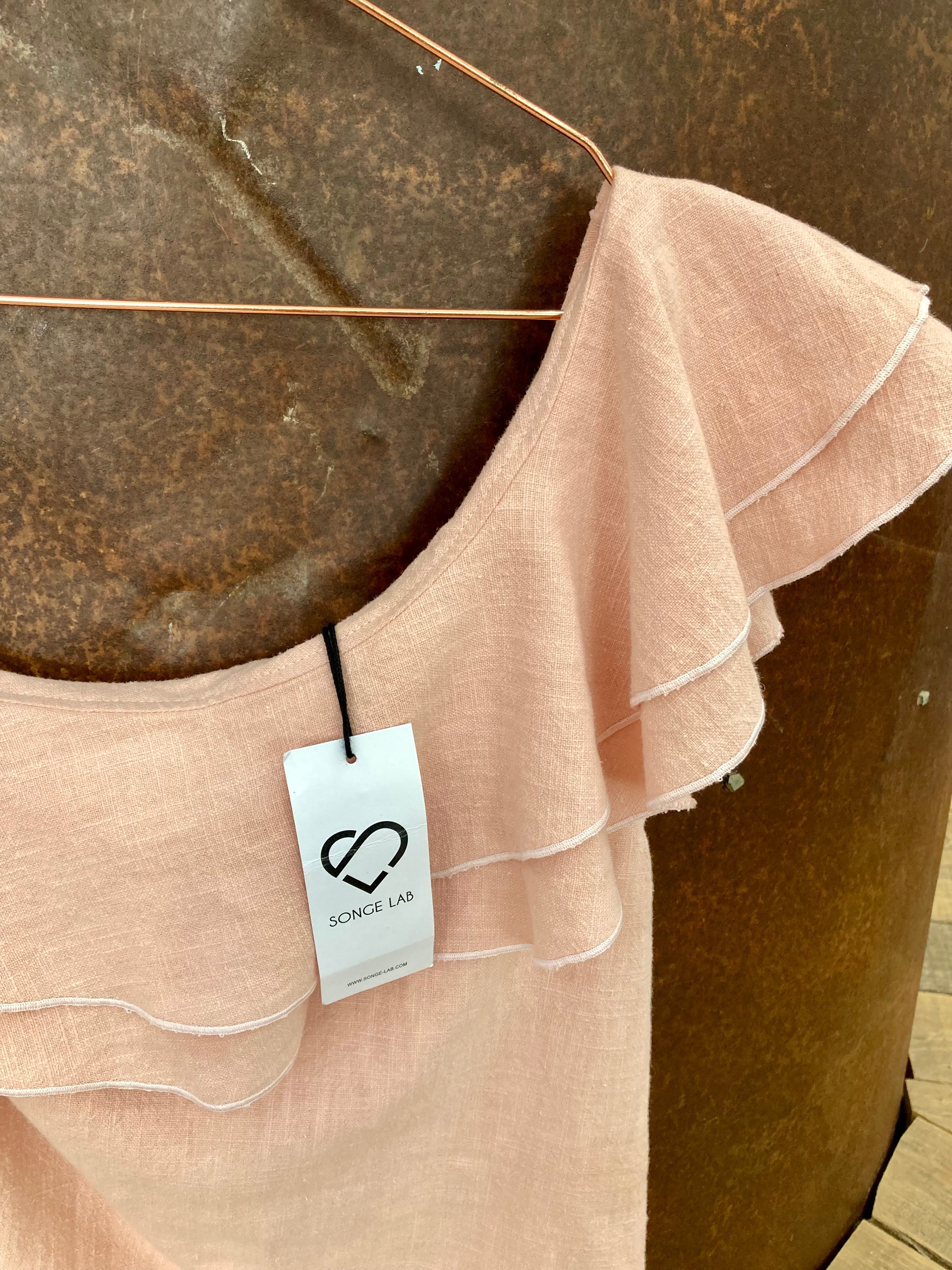 Pink one shoulder top - SONGE LAB - XS