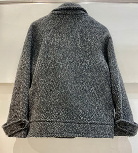 Grey tweed mini coat - SEZANE - XS