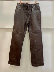 Brown leather trousers - STELLA & SUZIE - 38EU/UK10