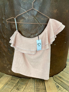 Pink one shoulder top - SONGE LAB - XS