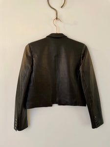 Black leather mini blazer - THE KOOPLES - M