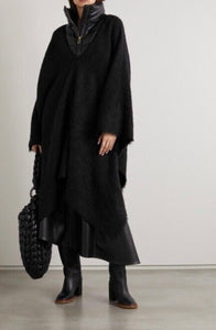 Black poncho - CHLOÉ - ONE SIZE