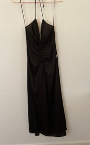 Black satin slip dress - SANDRO - XS