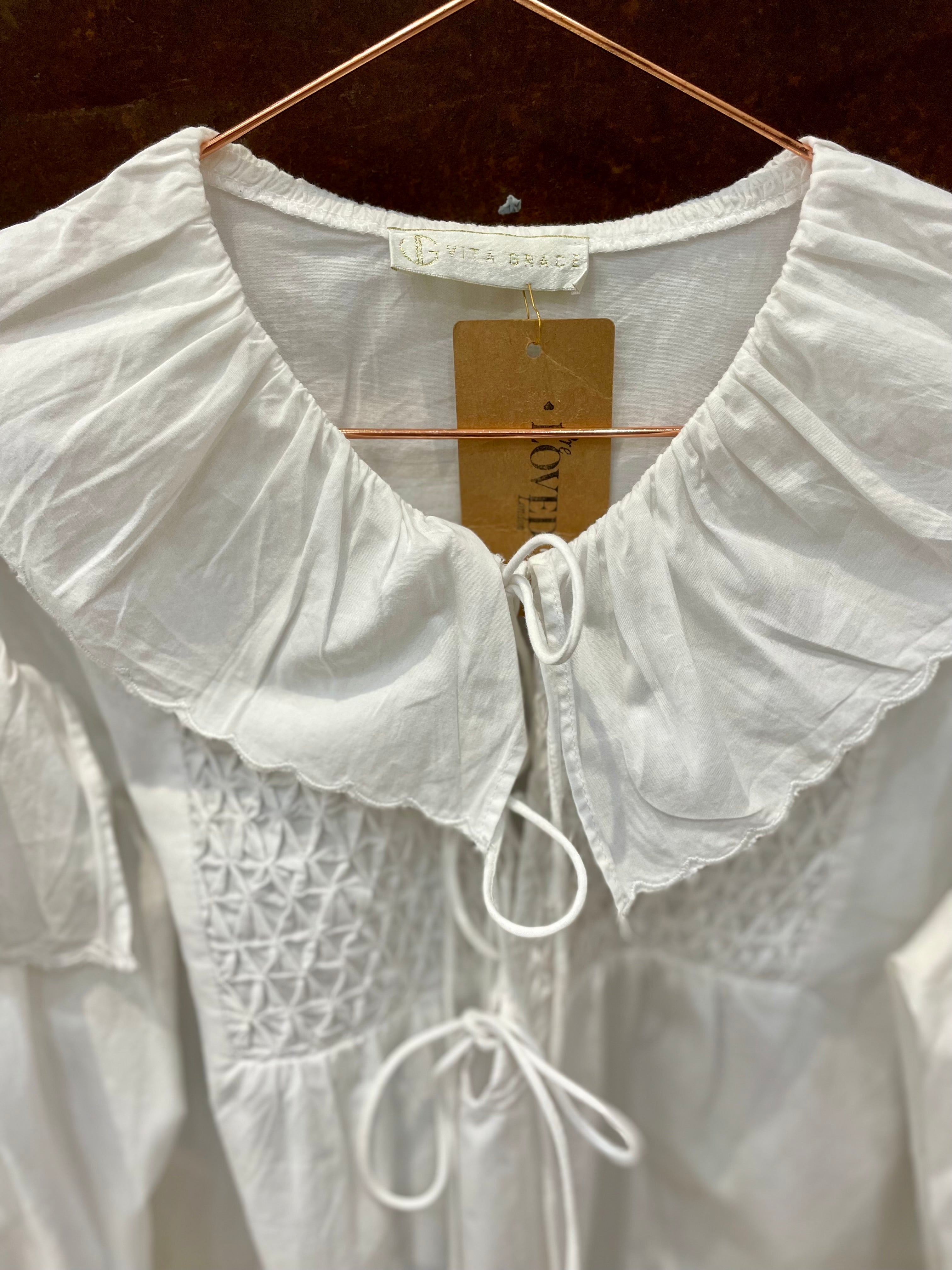 White blouse - VITA GRACE - ONE SIZE