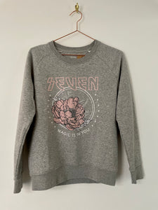 Light grey print sweater - SEVEN AUGUST - S