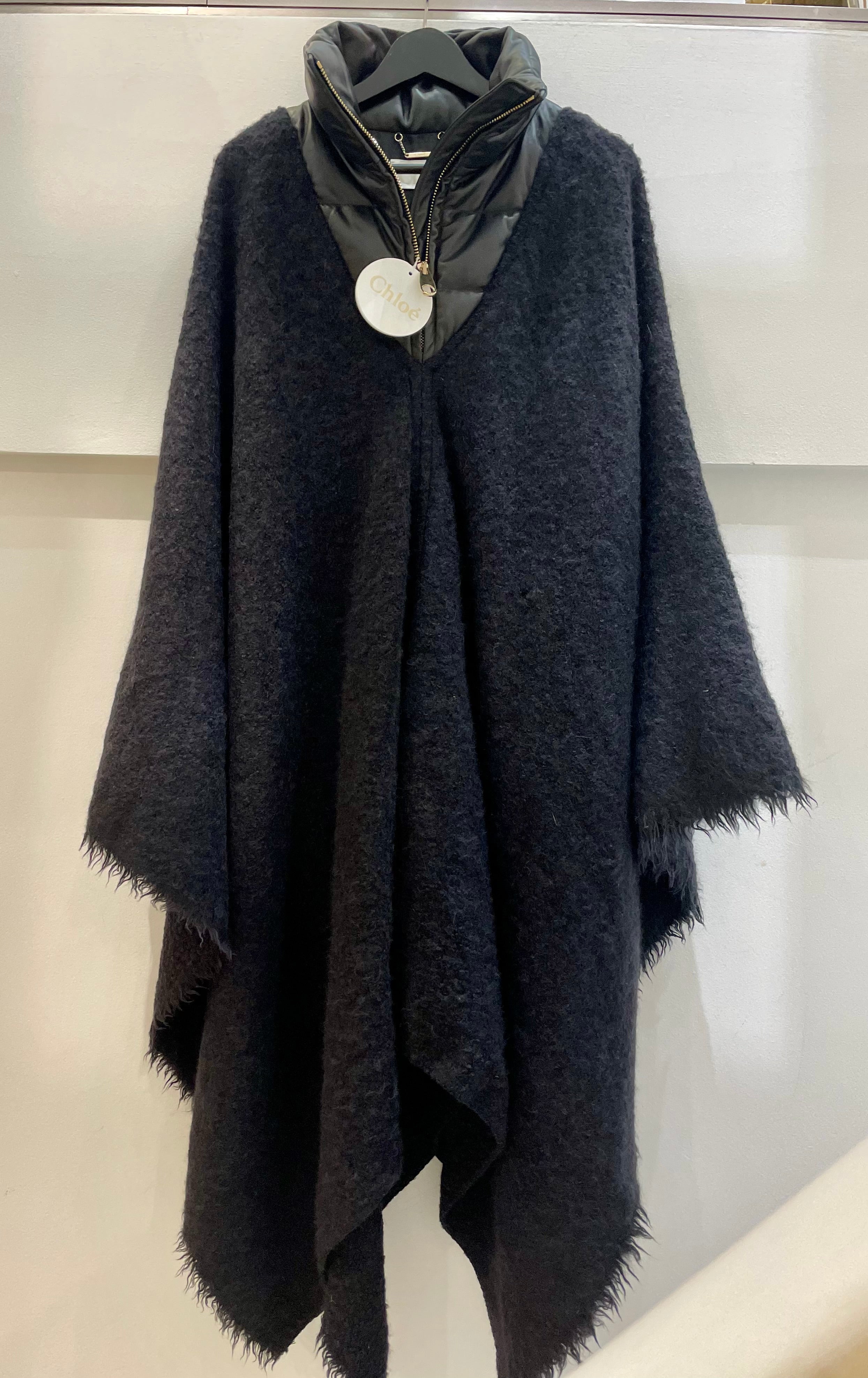 Black poncho - CHLOÉ - ONE SIZE