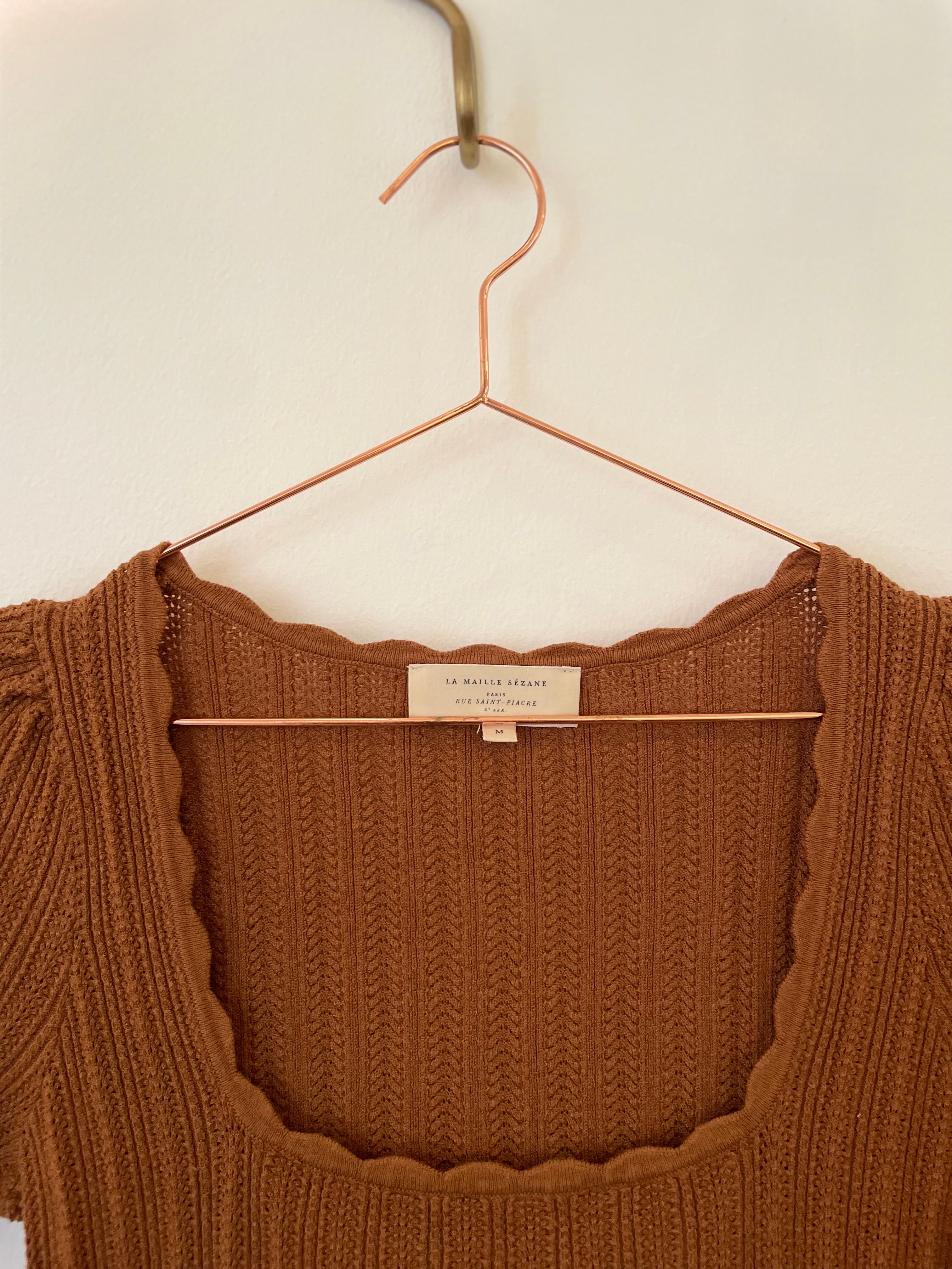 Brown knit top - SEZANE - M