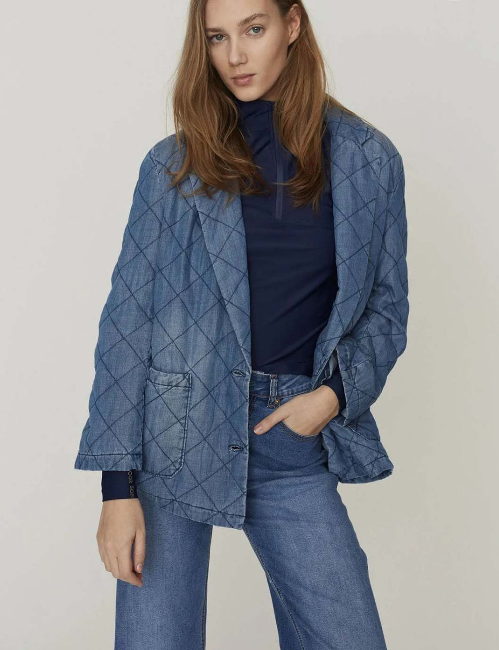 Denim quilted jacket - SOFIE SCHNOOR - M