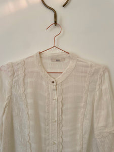 Ivory & lace shirt - SESSUN - XS