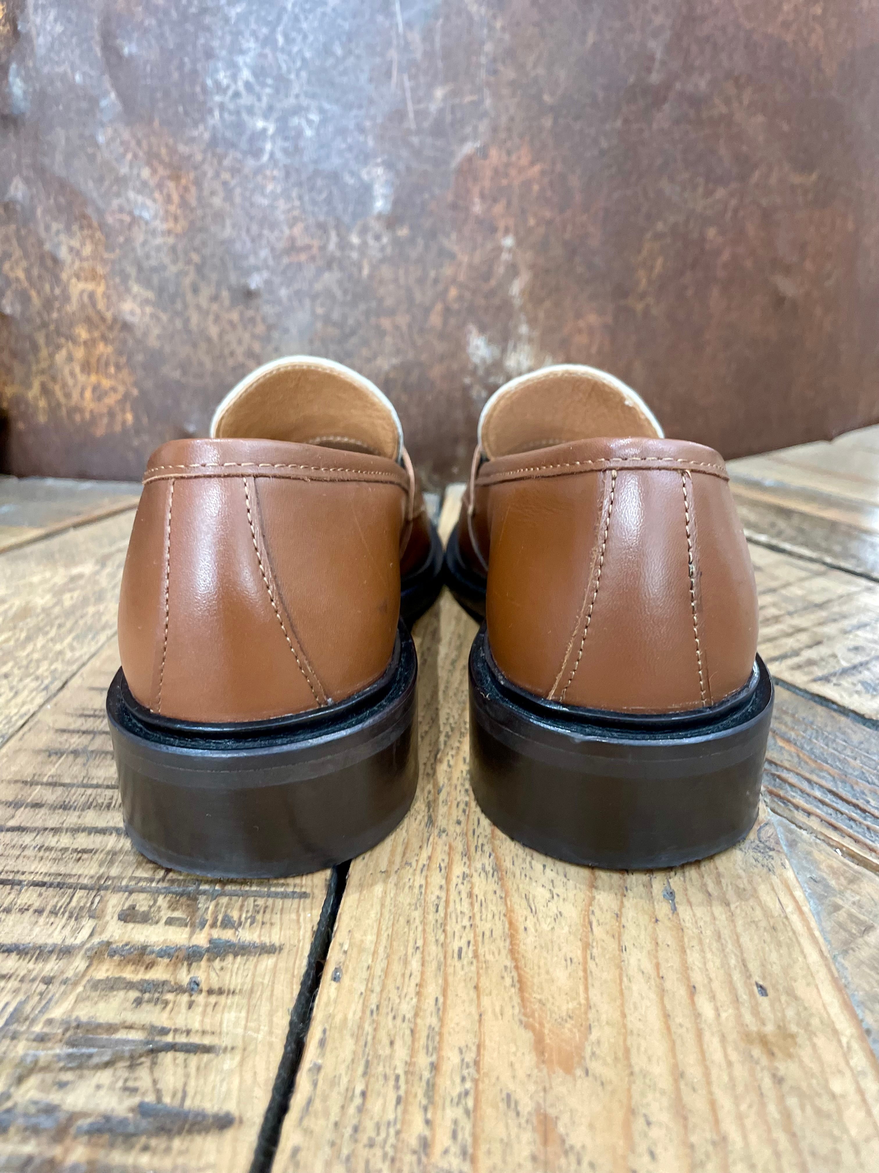 Brown & beige loafers - GINETTE GARDE - 39EU/UK6