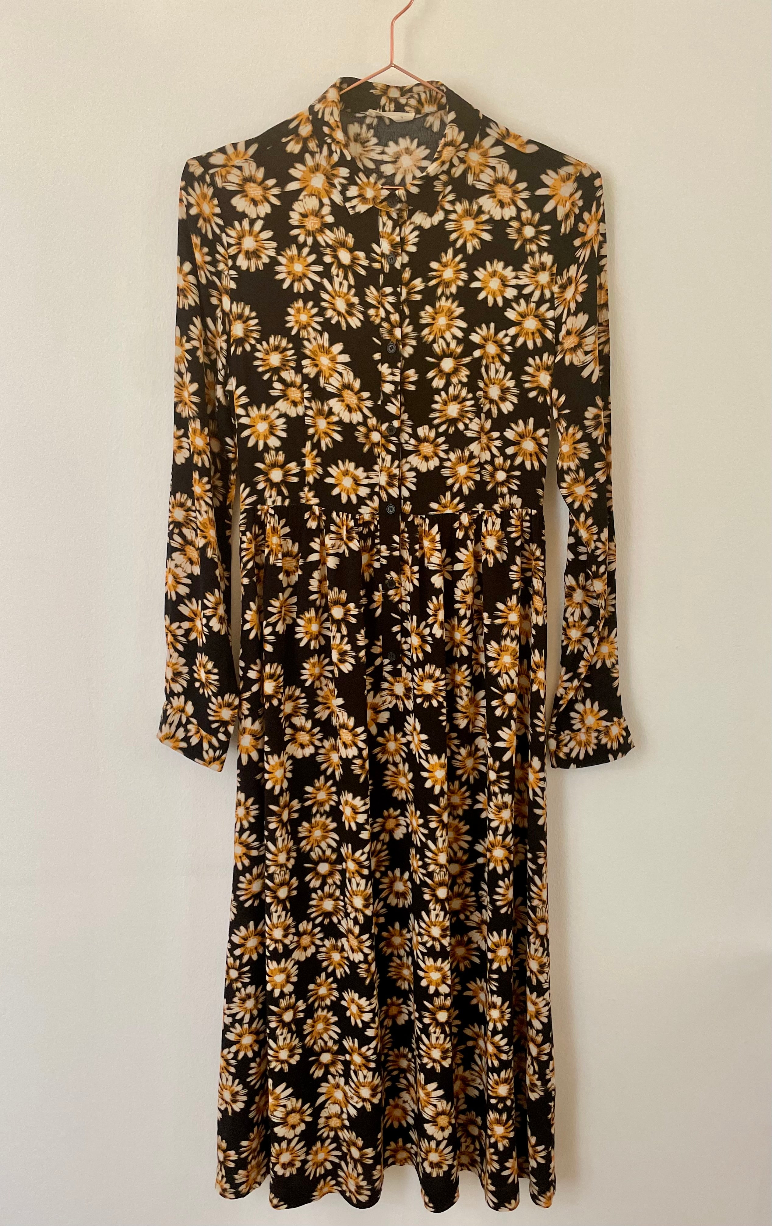 Black print dress - AMERICAN VINTAGE - S