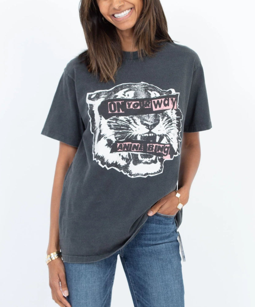 Black print tee - ANINE BING - XS