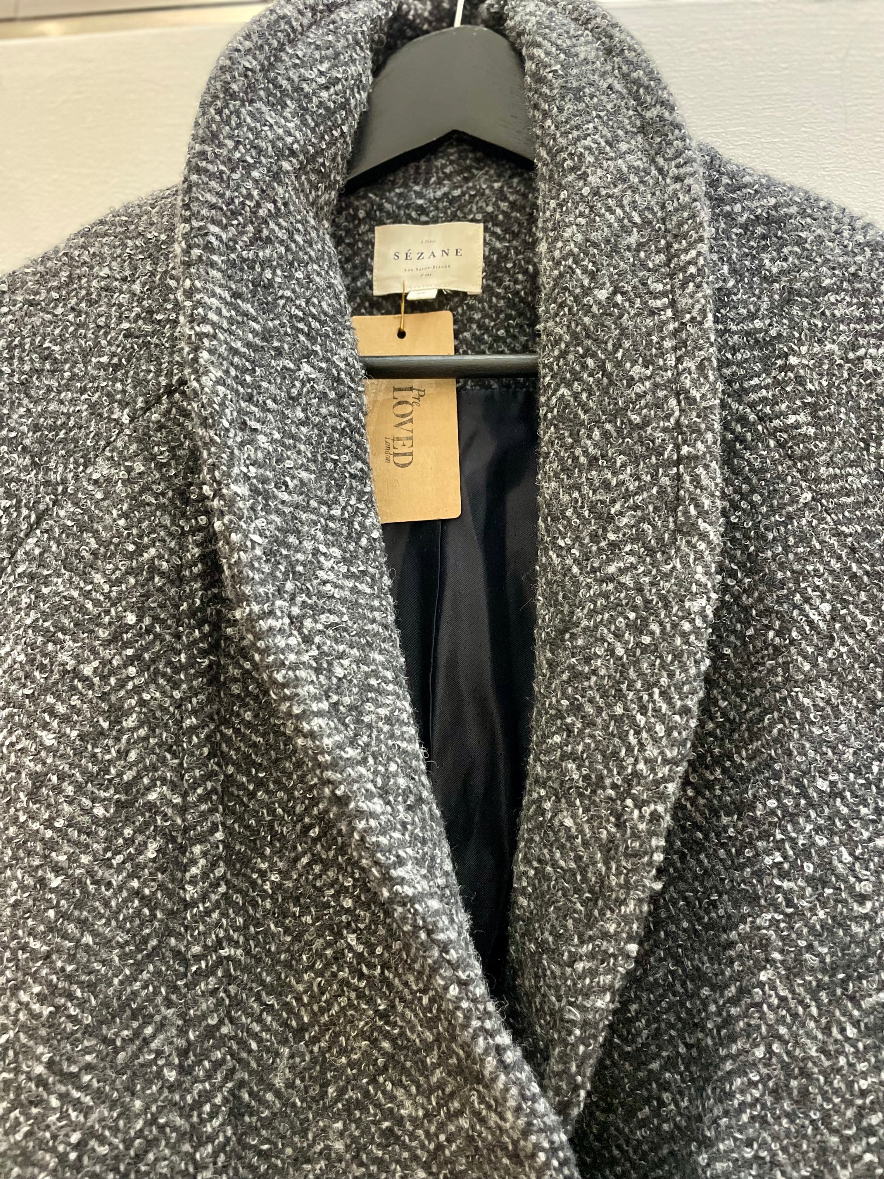 Grey tweed mini coat - SEZANE - XS