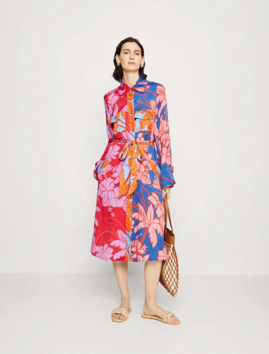 Print shirt dress - FARMRIO - S