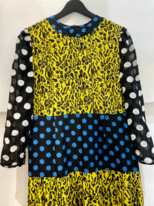 Dots/print dress - RIXO - L