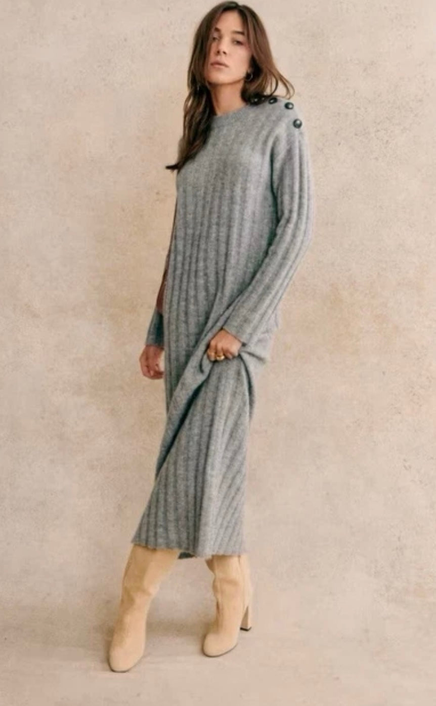 Grey knit long dress - SEZANE - S